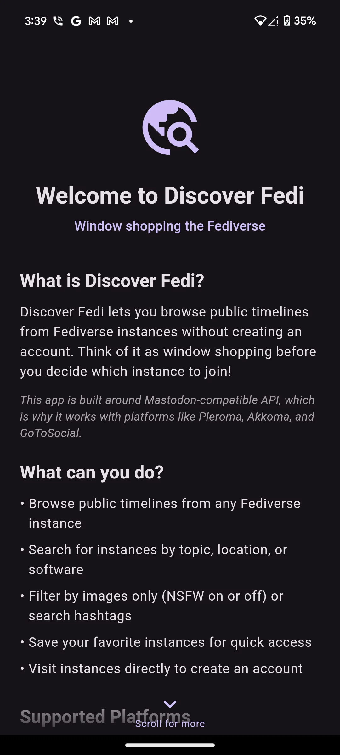 Discover Fedi app on F-Droid store