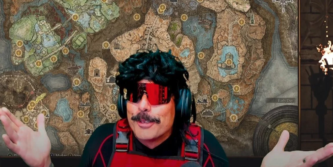 a photo of Dr. Disrespect looking dumbfounded