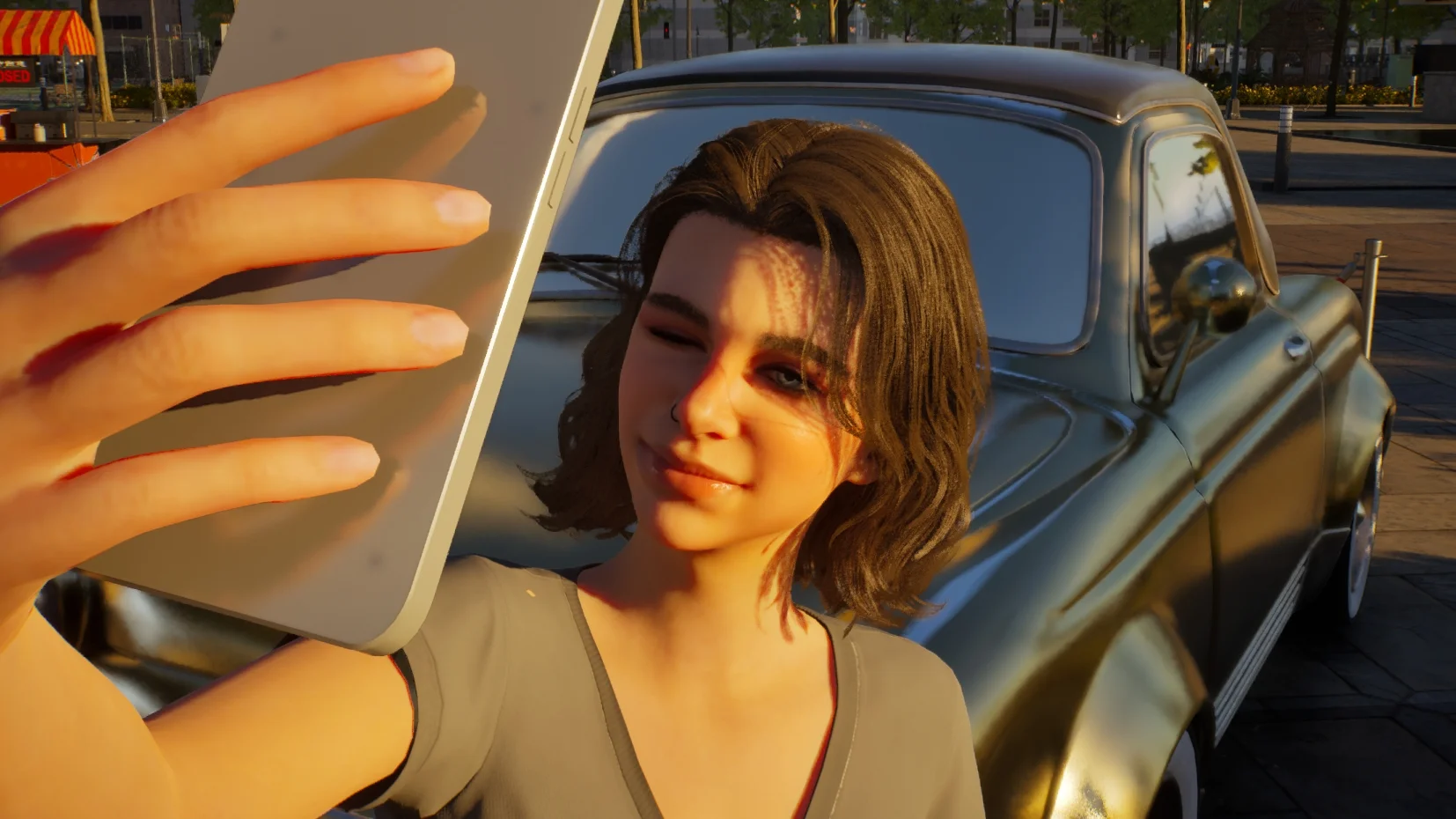 Author's selfie with a neutral expression