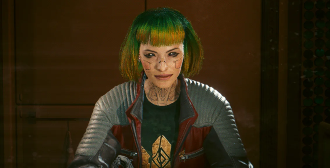 V, the female protagonist of Cyberpunk 2077