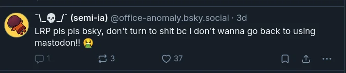 Image of Mastodon-related posts on Bluesky platform