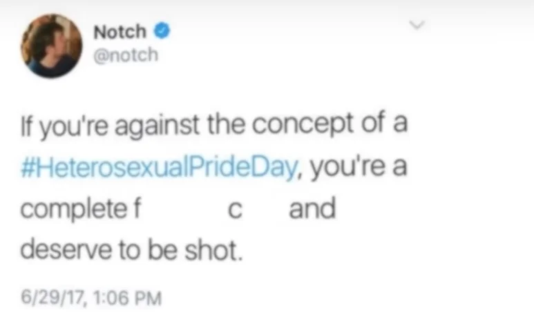 Notch, Minecraft's creator, at work