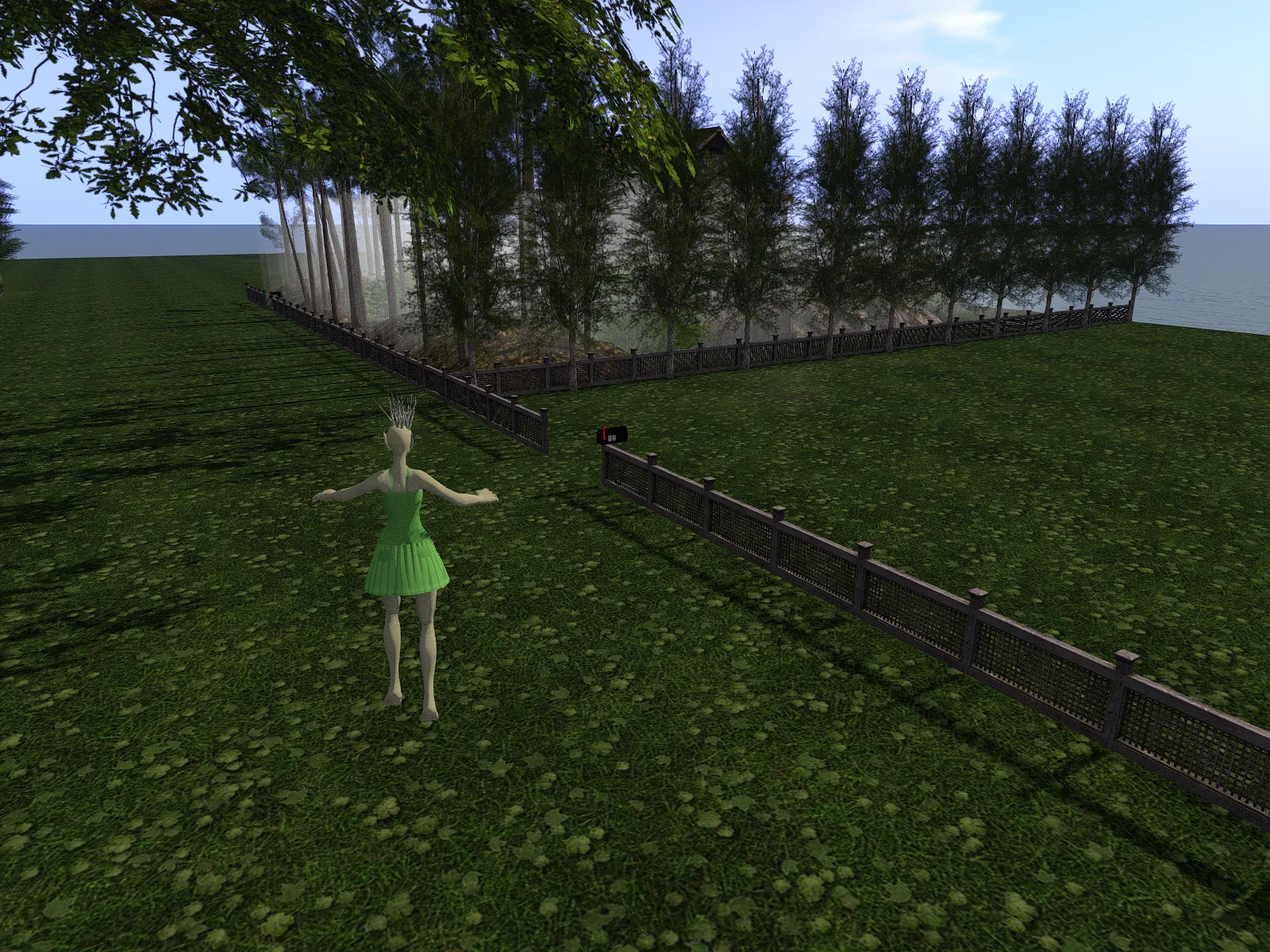 OpenSim virtual world map with grids and parcels.