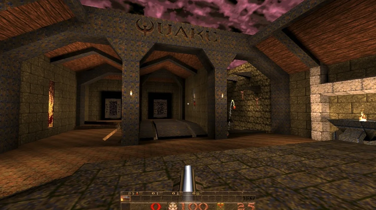 Quake 1 game logo or protagonist