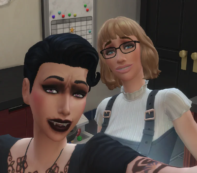 Two long-running Sims characters in their 2025 versions.